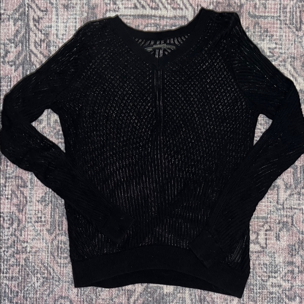 Black V-Neck Women's Sweater